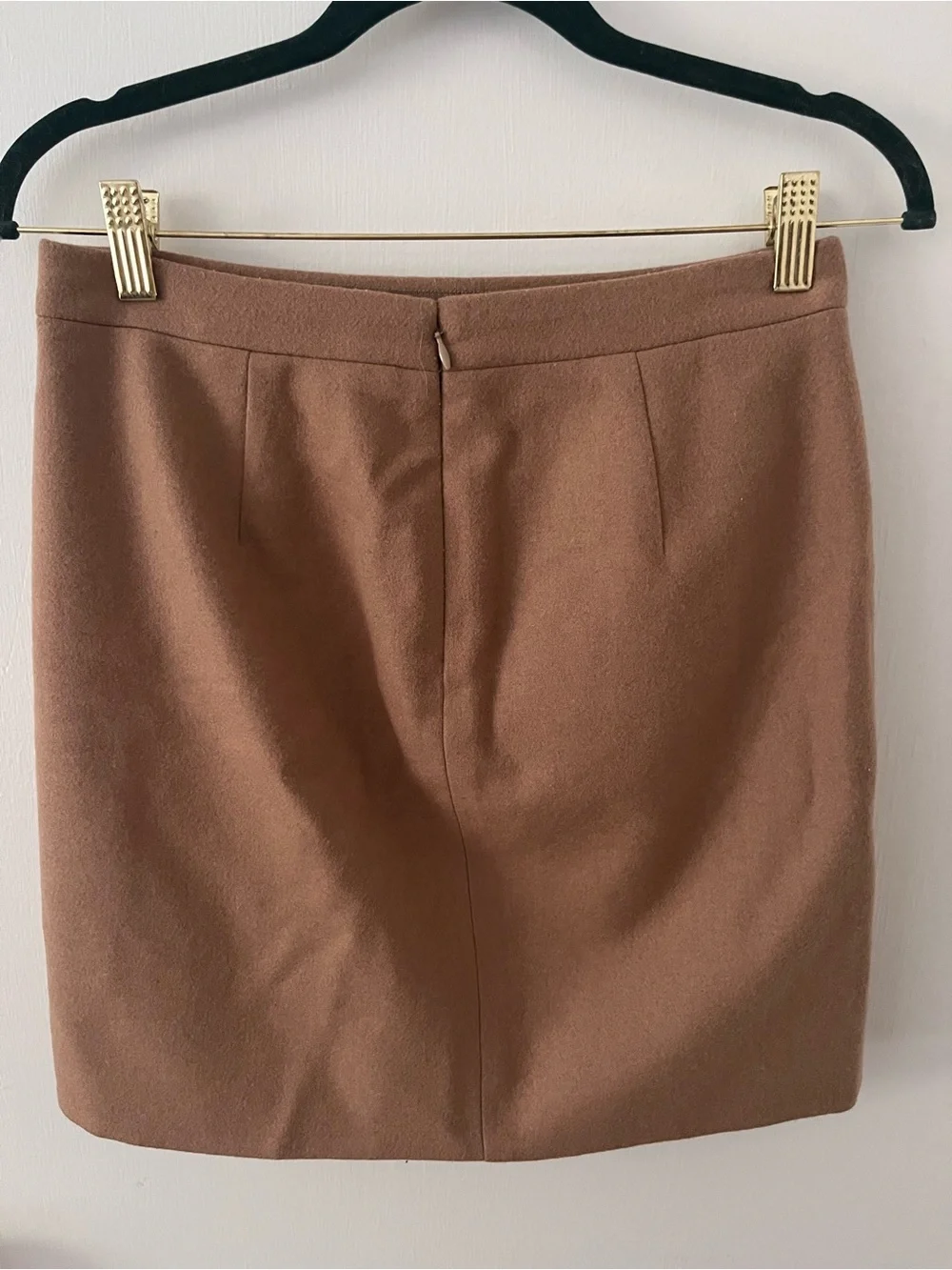 J. Crew Tan Mini Skirt Wool Suiting Size 0